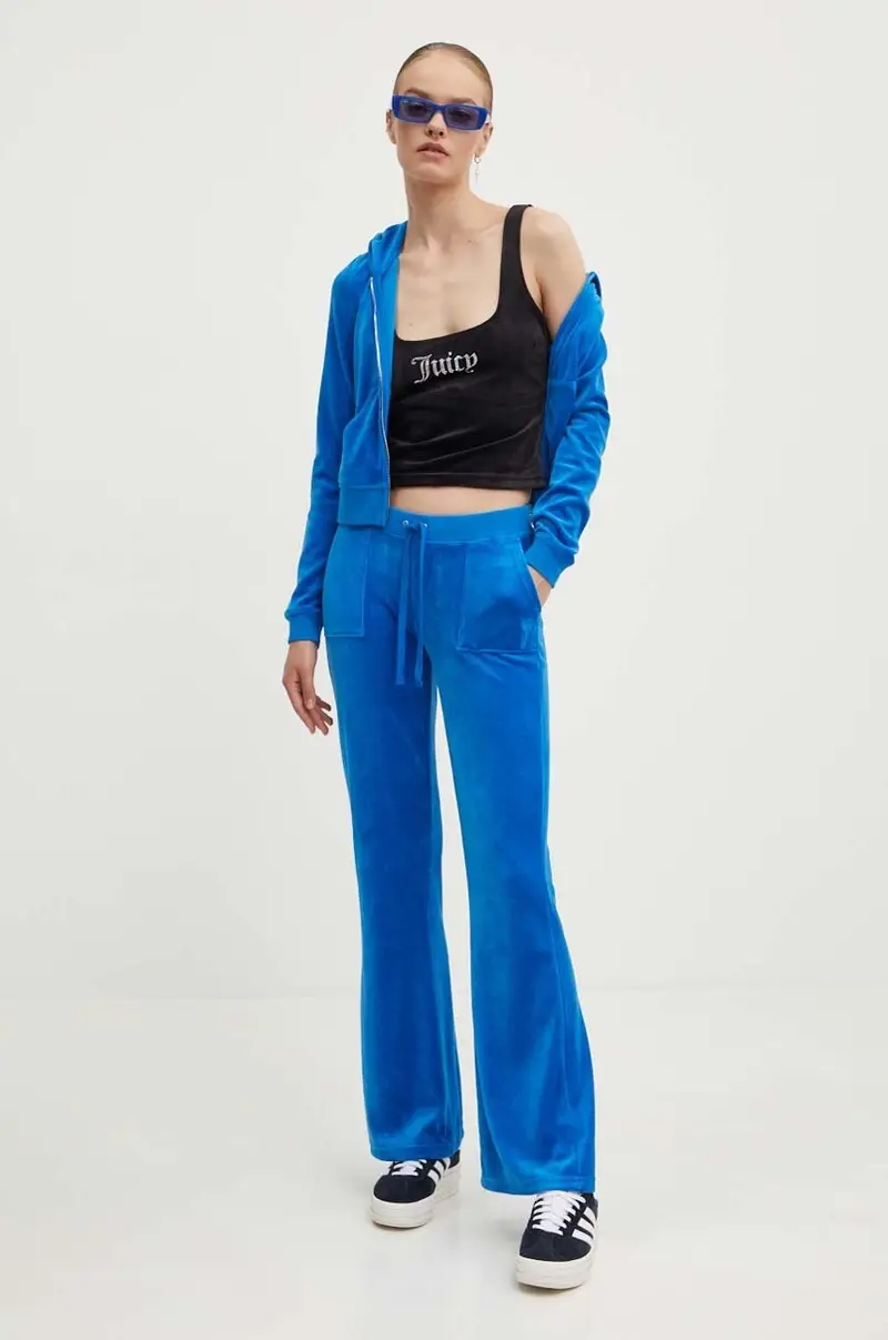 pantaloni da tuta in velluto CAISA LOW RISE PANT colore blu JCSEBJ008 miniatura 2