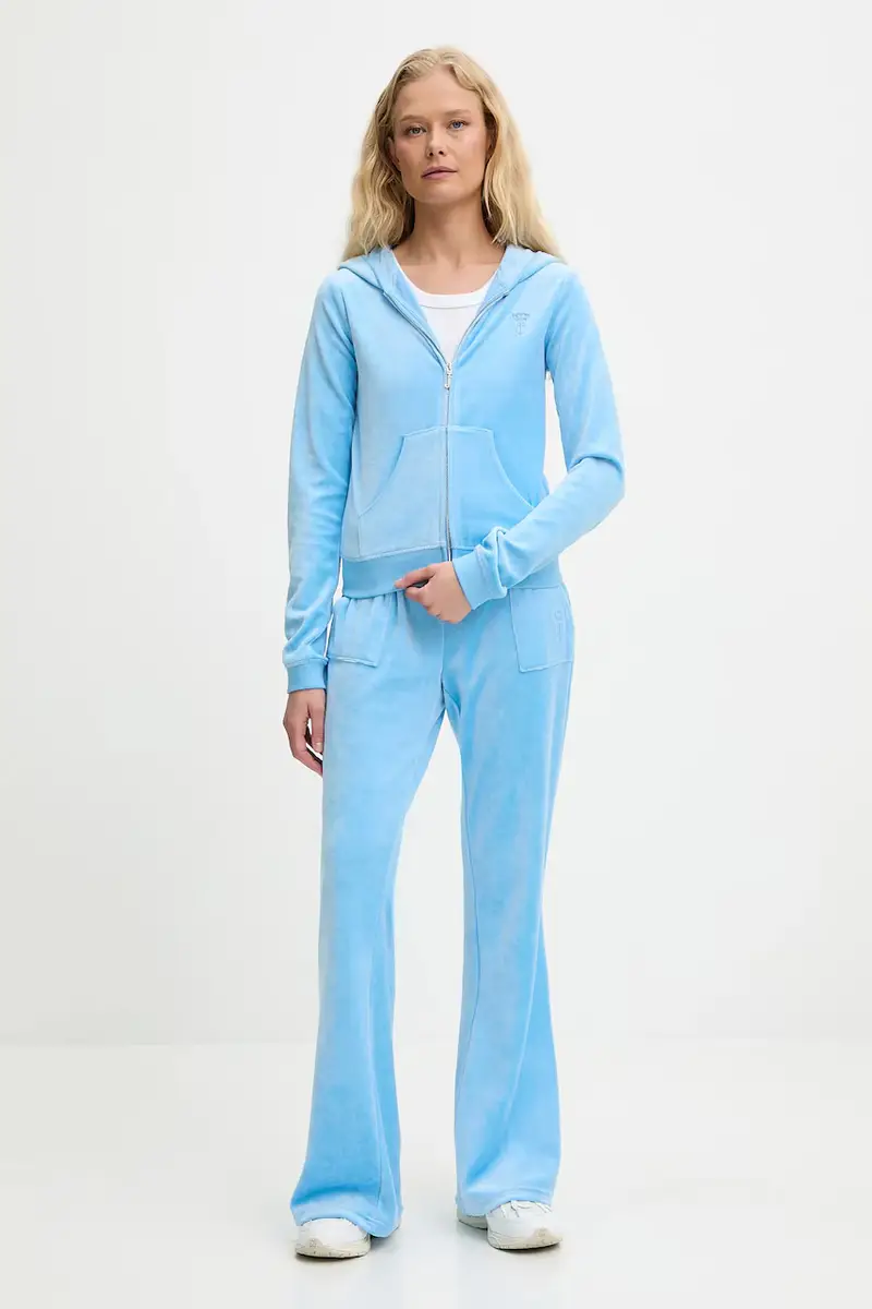 pantaloni da tuta in velluto CAISA LOW RISE PANT donna colore blu JCSEBJ008 miniatura 2