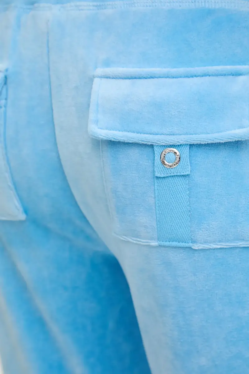 pantaloni da tuta in velluto CAISA LOW RISE PANT donna colore blu JCSEBJ008 miniatura 4