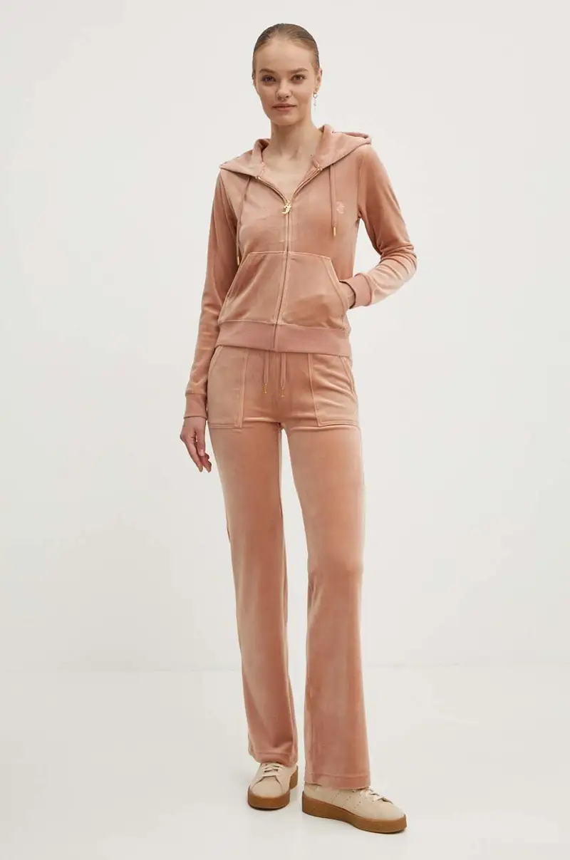 pantaloni da tuta in velluto DEL RAY GOLD colore beige JCAP180G miniatura 2