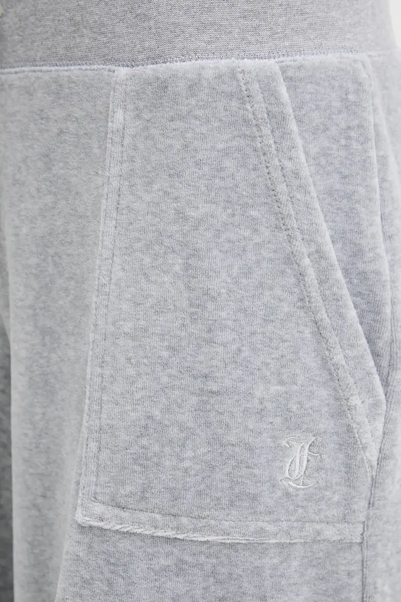 pantaloni da tuta in velluto donna colore grigio JCBBJ225803 miniatura 4