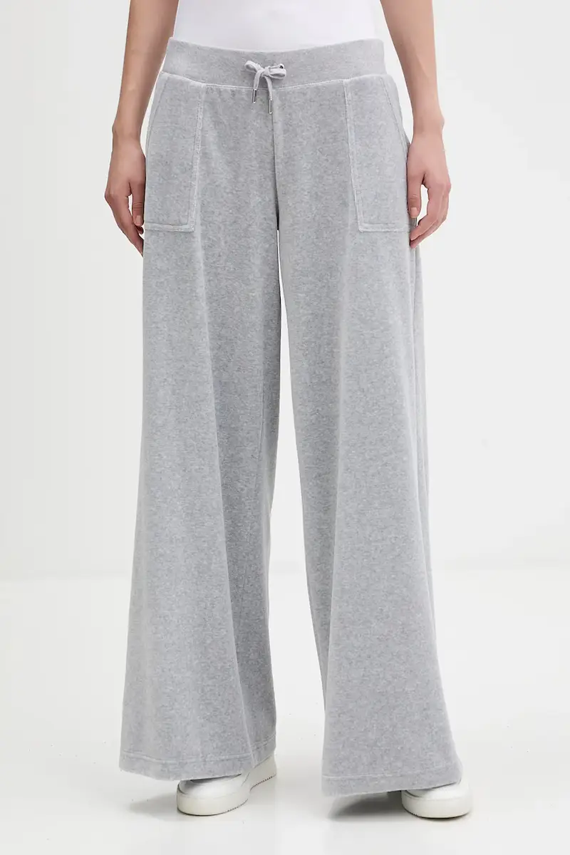 pantaloni da tuta in velluto donna colore grigio JCBBJ225803