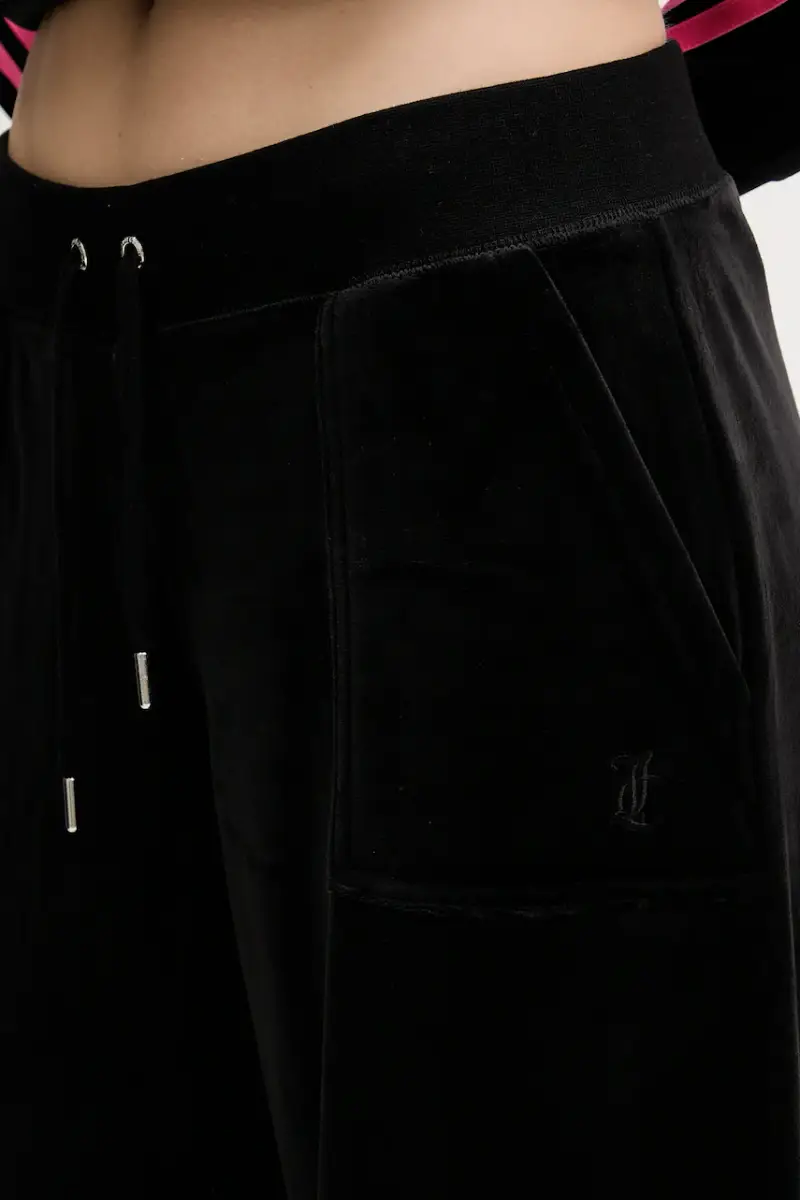 pantaloni da tuta in velluto donna colore nero JCBBJ225803 miniatura 4