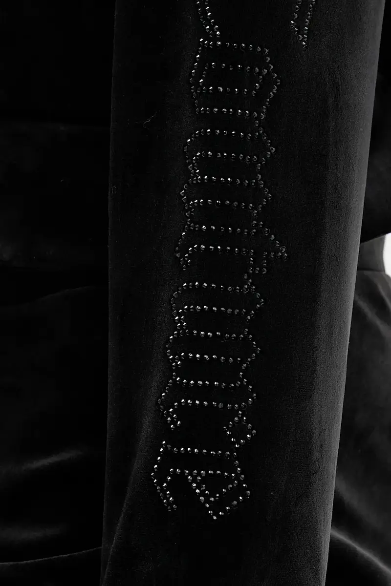 pantaloni da tuta in velluto donna colore nero JCWBJ225311 miniatura 5