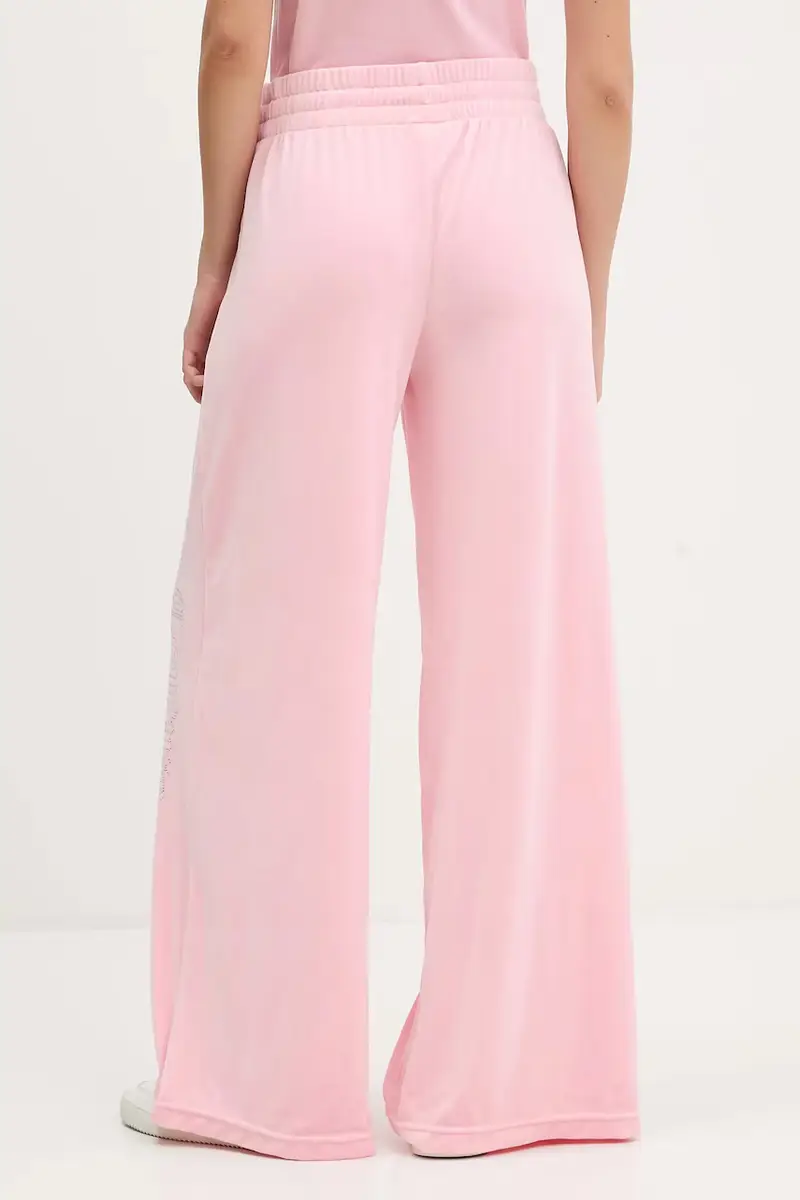 pantaloni da tuta in velluto donna colore rosa con applicazione JCWBJ225309 miniatura 3