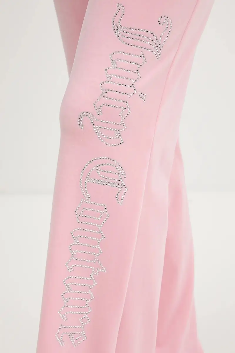 pantaloni da tuta in velluto donna colore rosa JCWBJ225311 miniatura 4