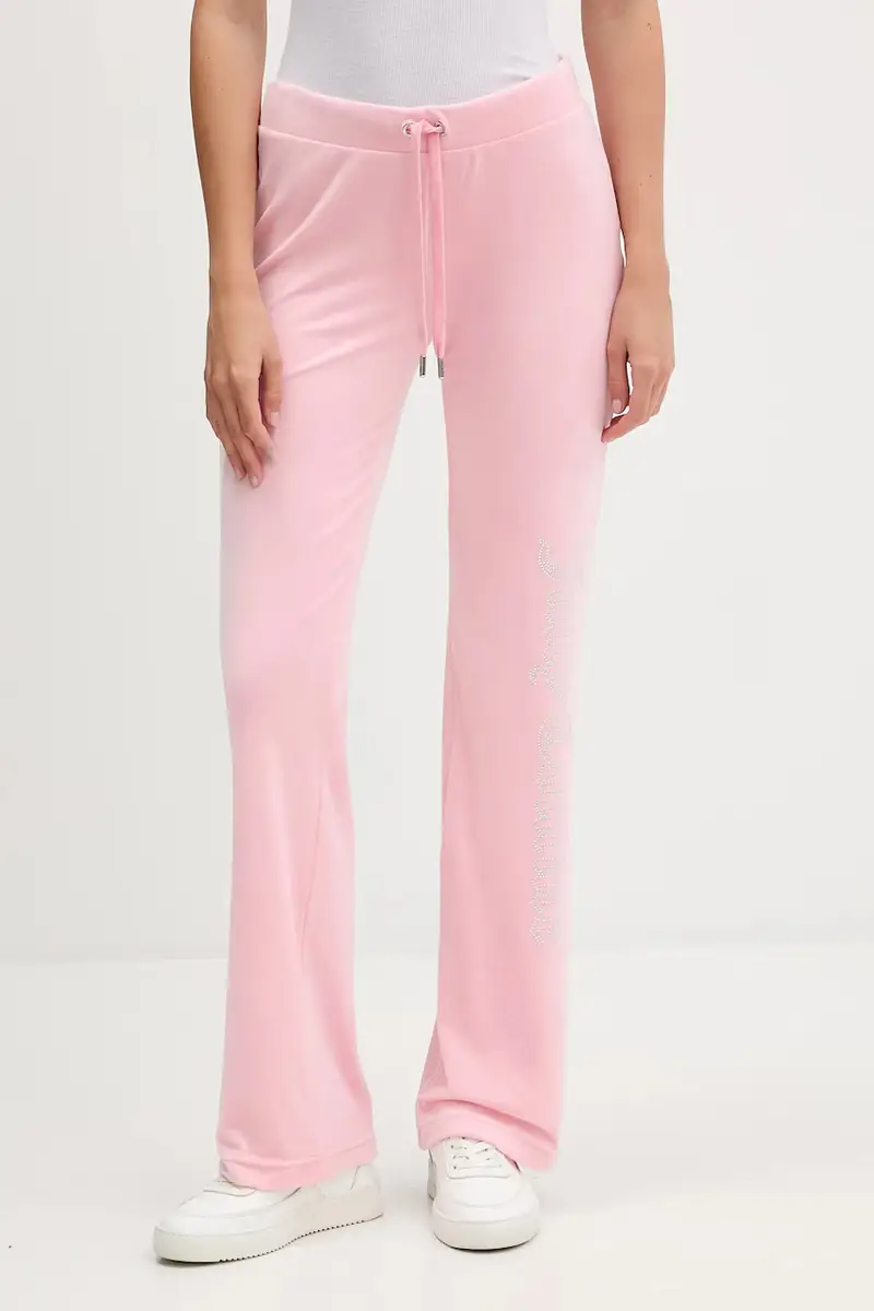 pantaloni da tuta in velluto donna colore rosa JCWBJ225311