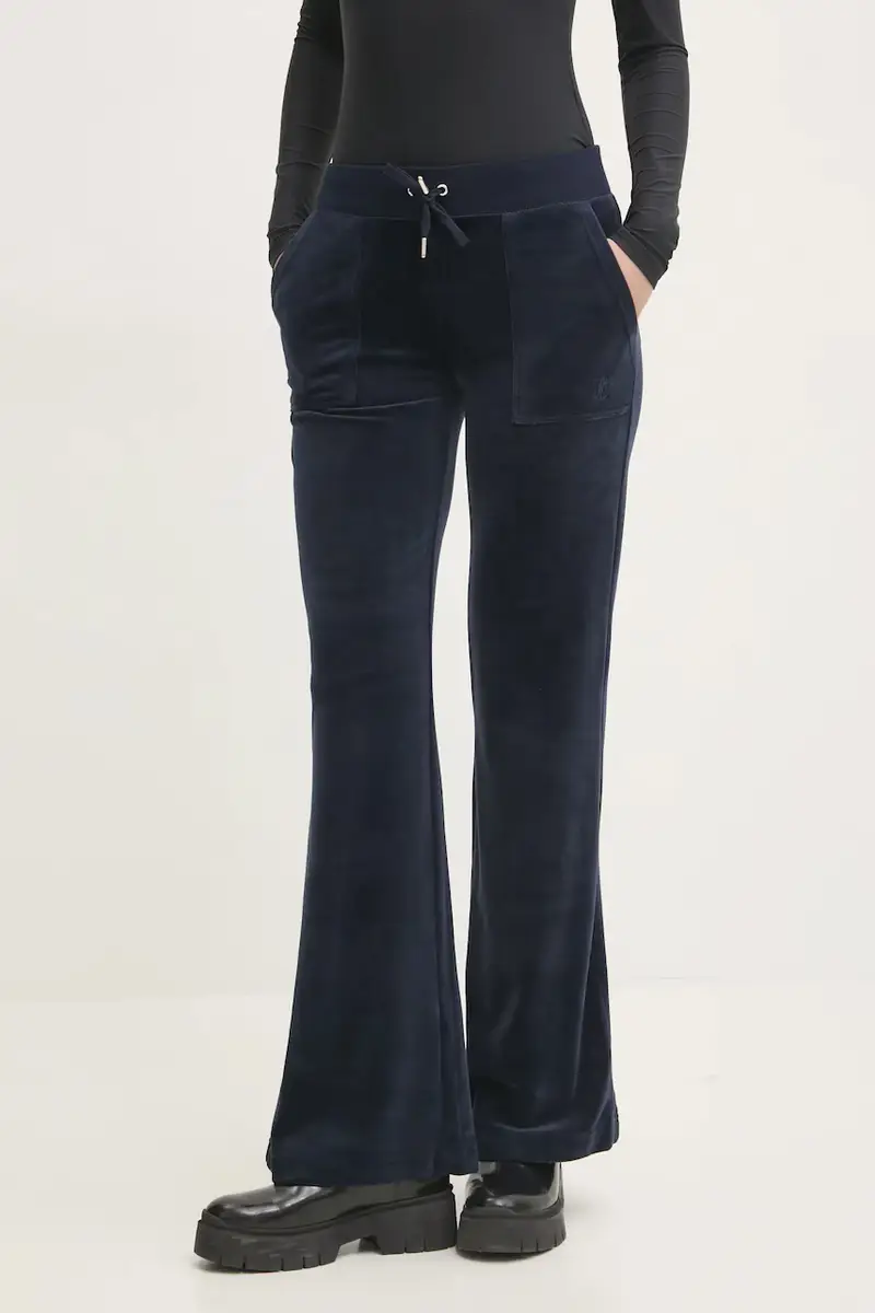pantaloni da tuta in velluto LAYLA POCKET LR colore blu navy JCSEBJ001