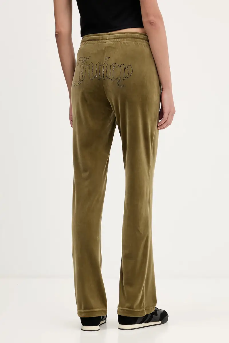 pantaloni da tuta in velluto Verde miniatura 3