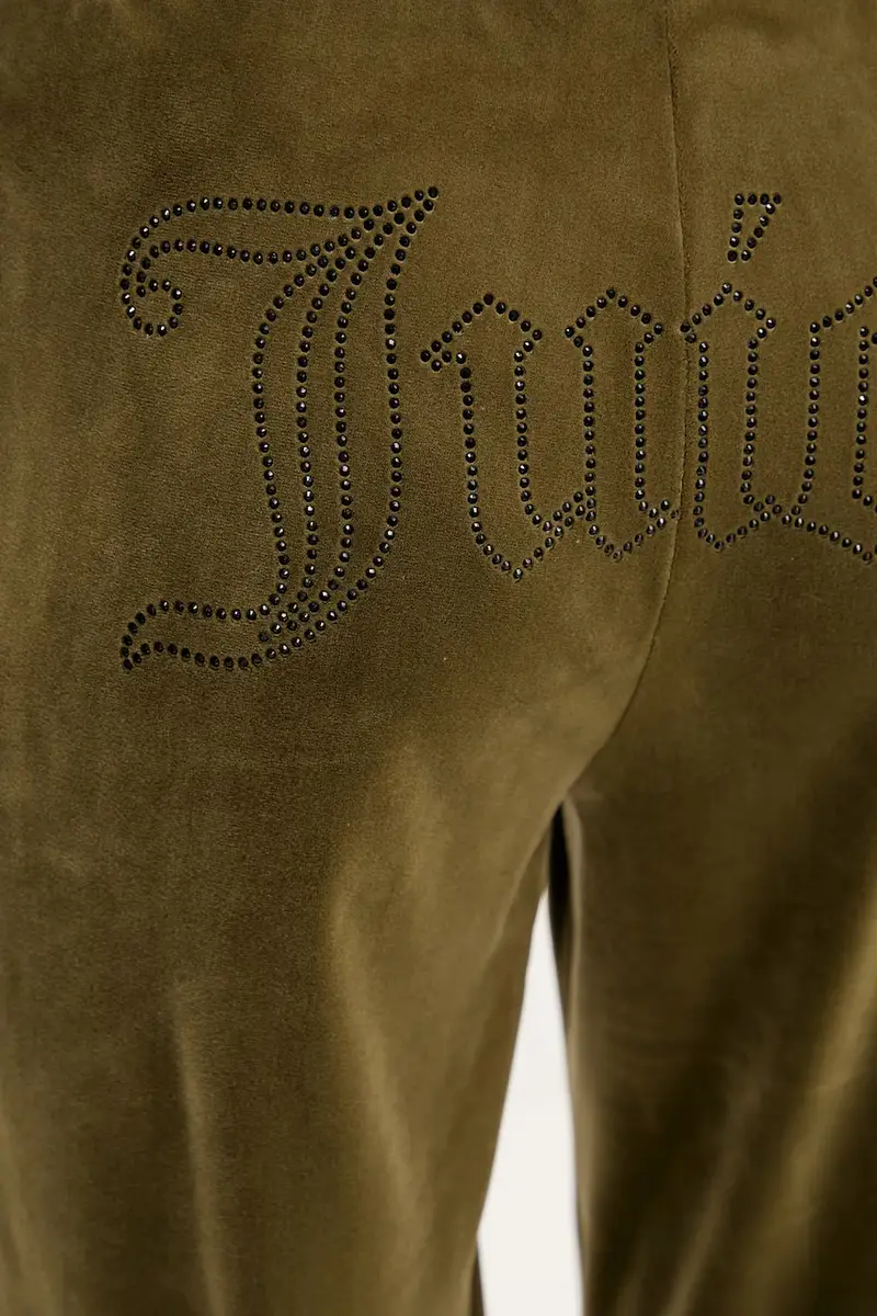 pantaloni da tuta in velluto Verde miniatura 4