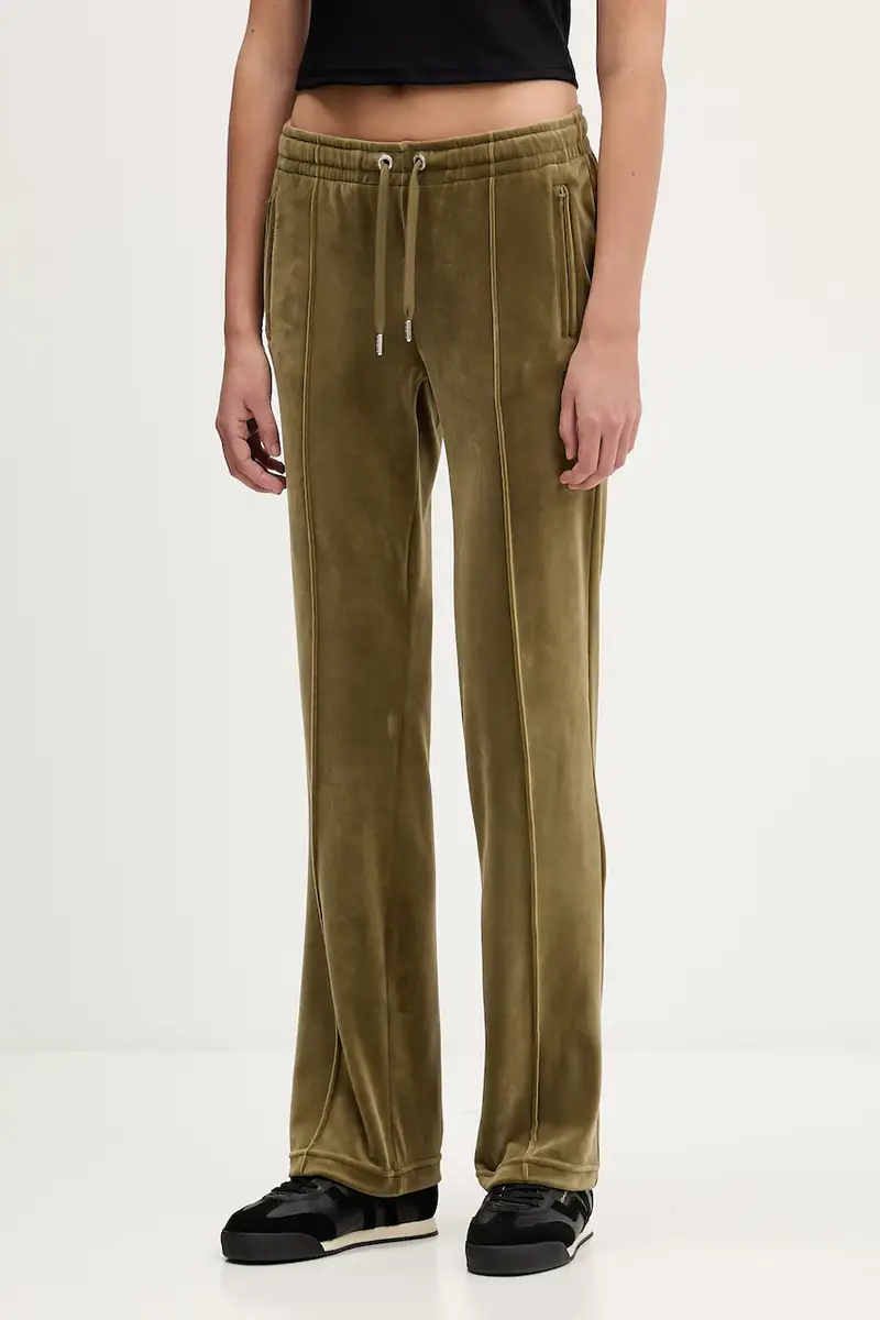 pantaloni da tuta in velluto Verde
