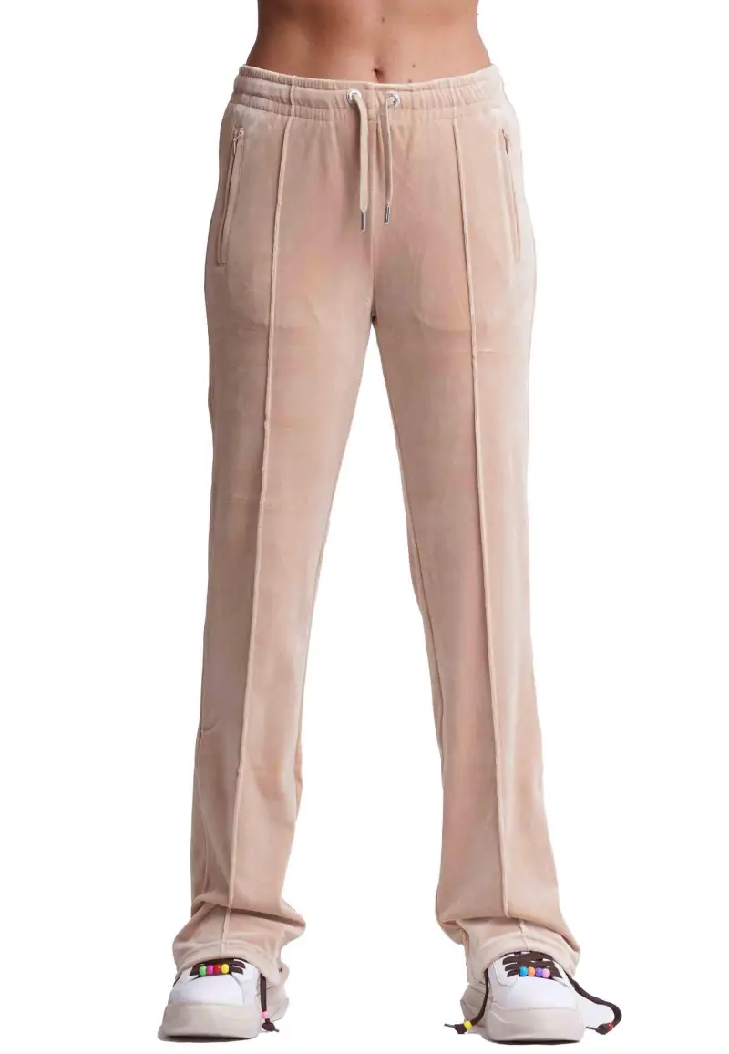 Pantaloni donna Diamond in velluto beige con strass Donna VEJH70047WPF J64