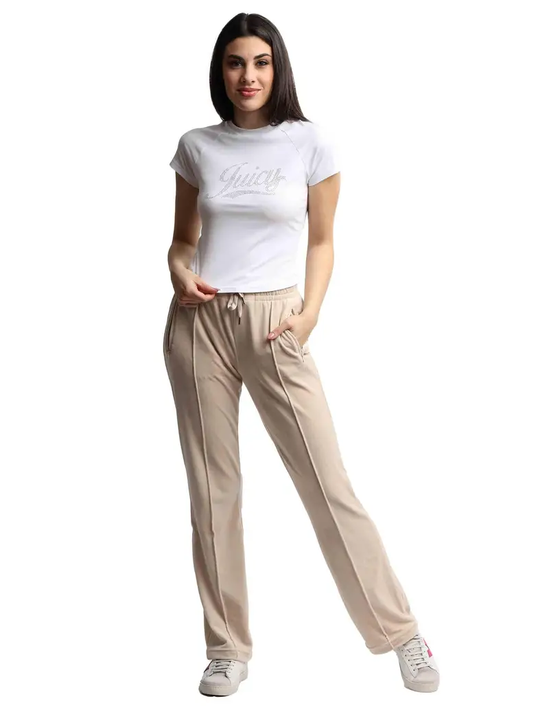 T-shirts donna Ryder Rodeo in cotone bianco a girocollo con strass Donna VEJH70332UJC J10