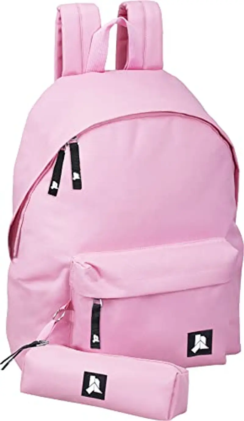 Julian Ross JR3007 Rosa Chiaro Zaino Con Astuccio Scuola Media, Elementare e Superiore per Bambine e Ragazze, 41