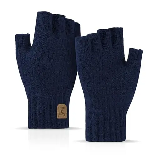 JUNRUI Guanti Uomo Blu 3692042