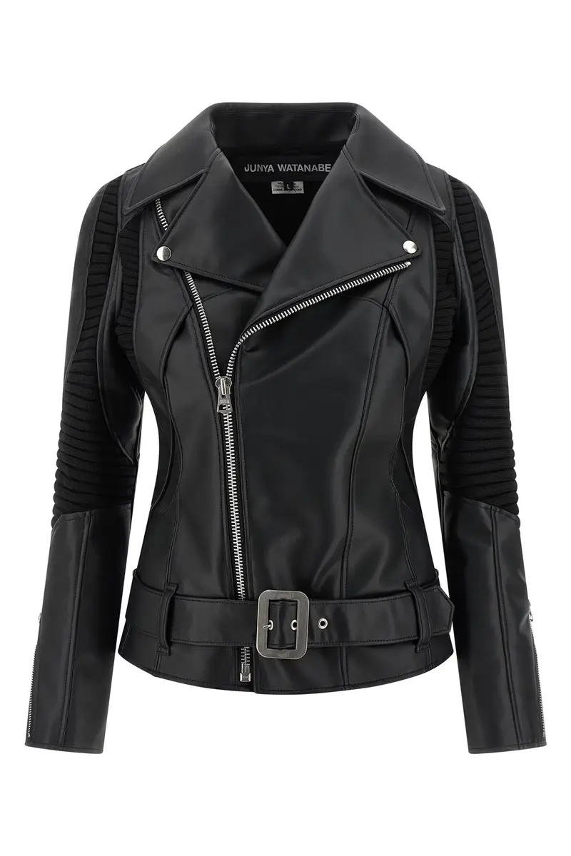 Giacca Inserti Maglia Nero