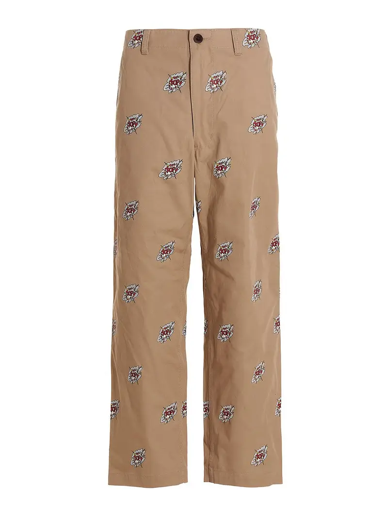 Pantaloni chino in cotone Beige