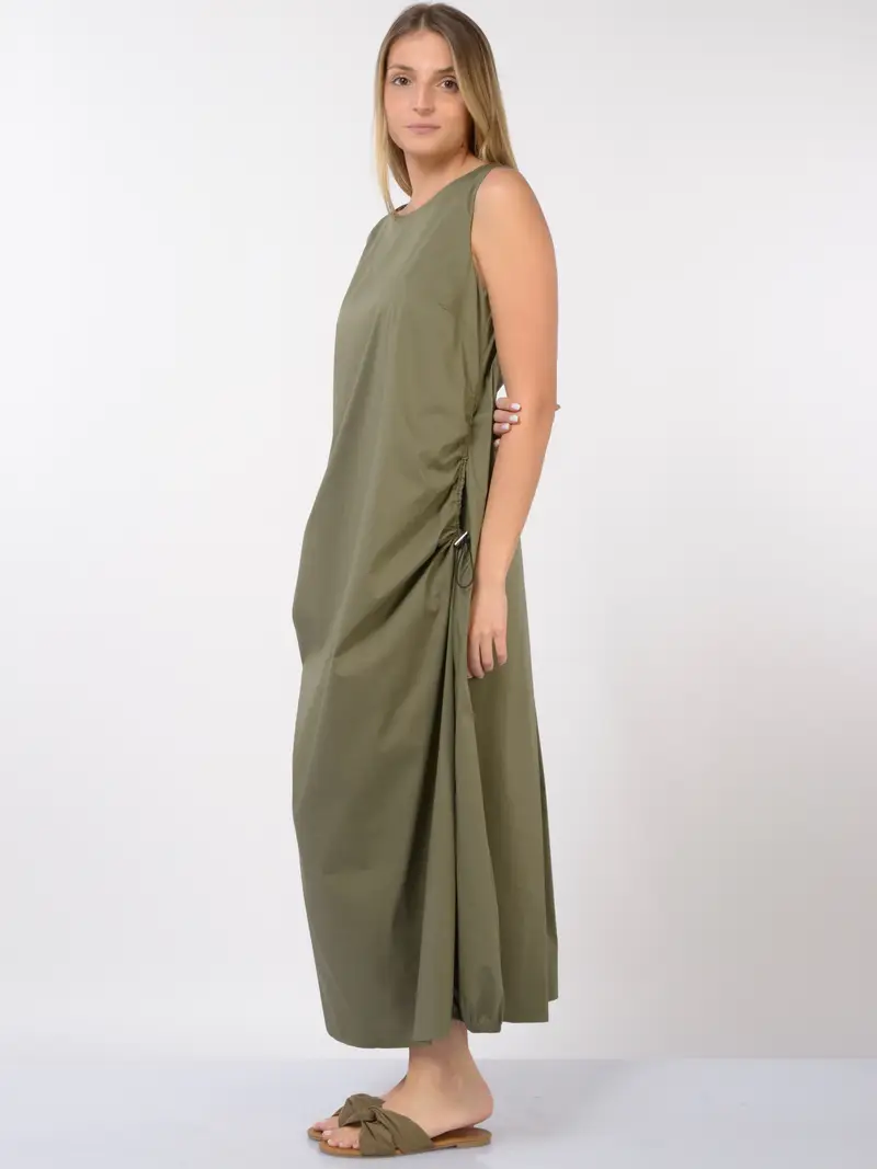 abito lungo da donna Jurere senza maniche con tasche con coulisse Verde miniatura 2