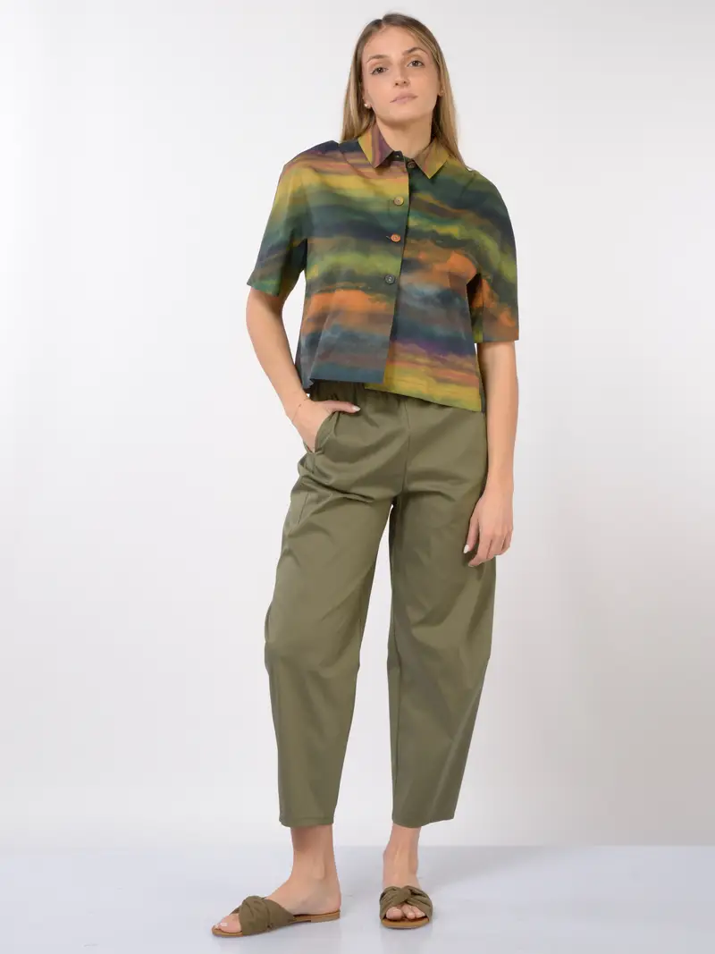 camicia da donna Jurere multicolor e cropped Verde miniatura 2
