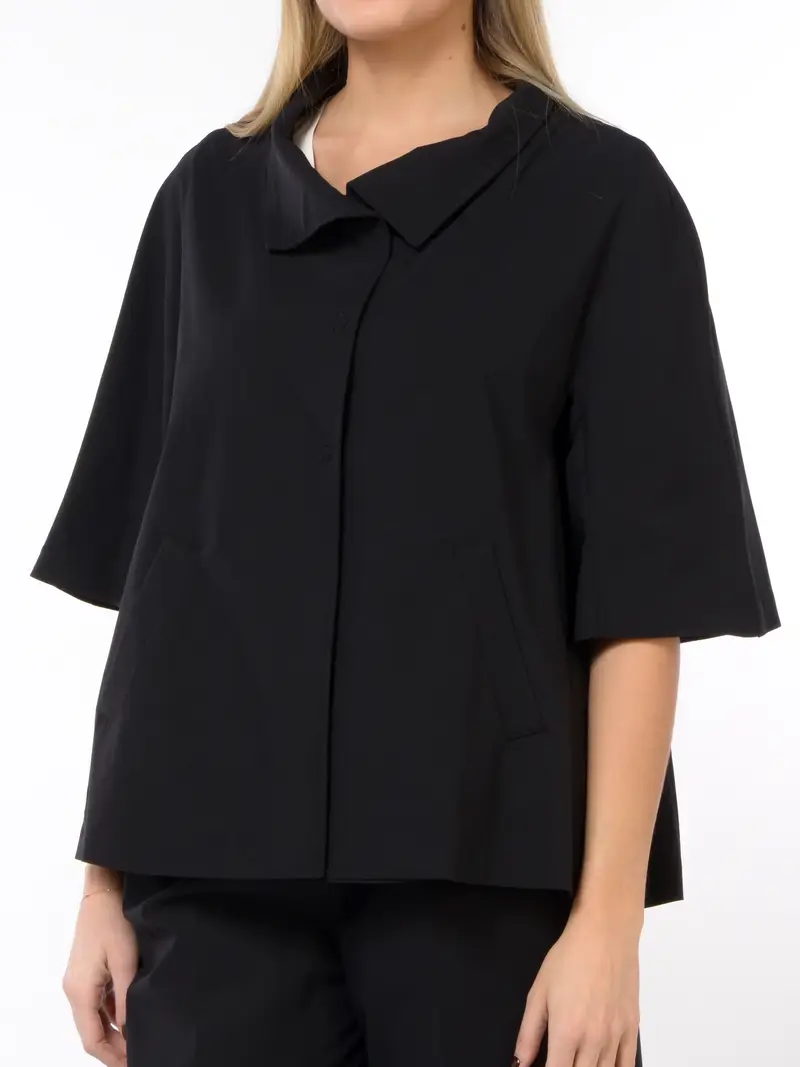 giacca da donna Jurere a manica corta in tessuto tecnico NERO