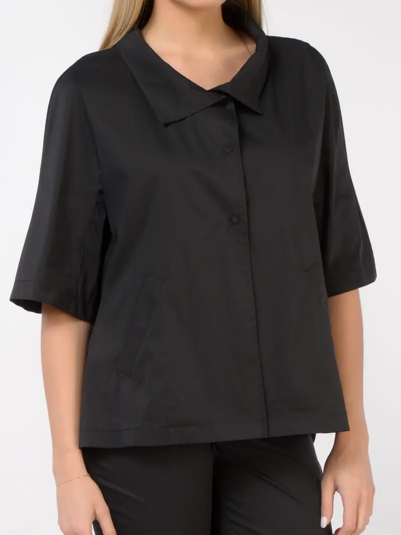 giacca da donna Jurere con manica a tre quarti e scollo a cratere NERO