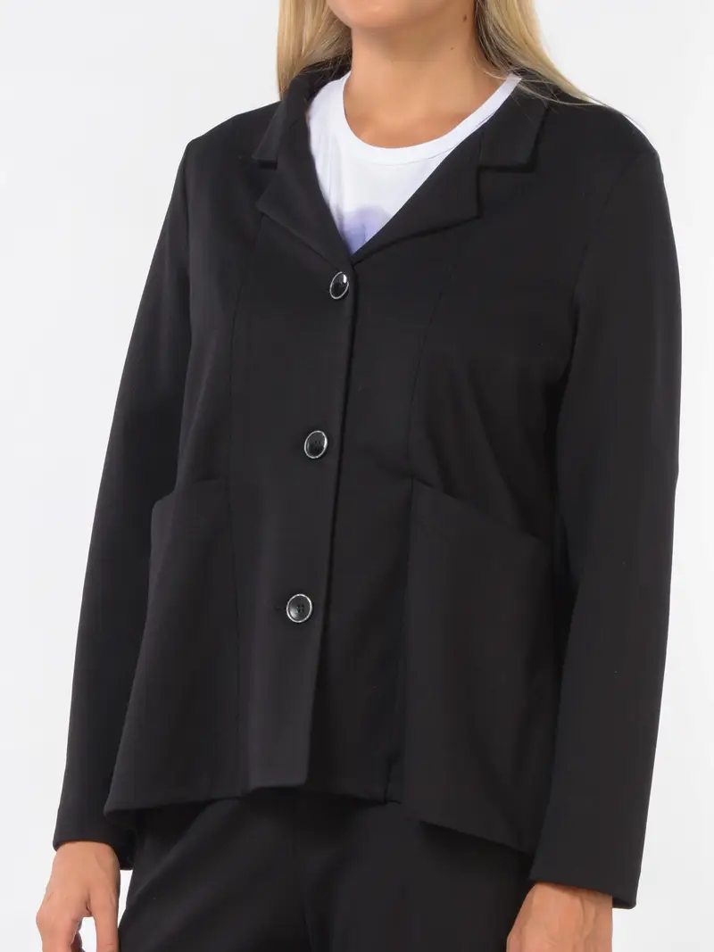 giacca da donna Jurere in jersey con tasche NERO