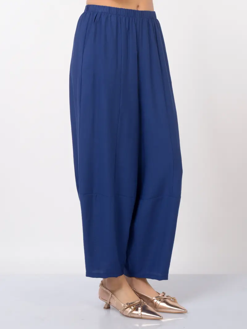 pantalone da donna Jurere effetto goffrato con linea a palloncino Blu