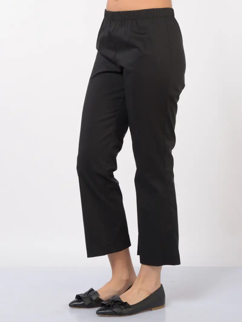 pantalone da donna Jurere flare con elastico NERO