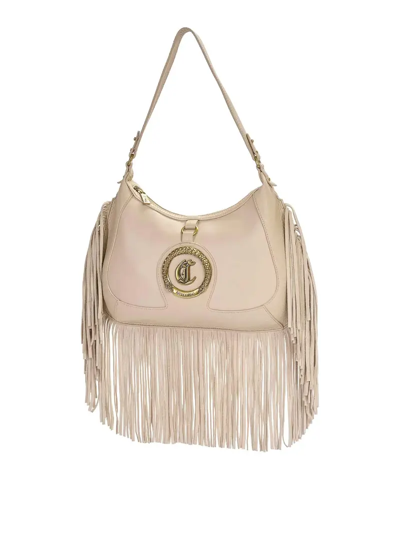 Borsa con frange Beige