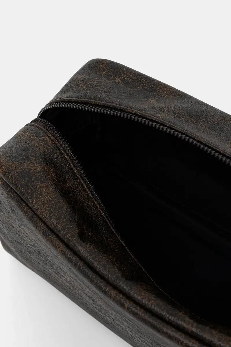 borsa da toilette colore marrone 79QA4B13 ZSD10 miniatura 4