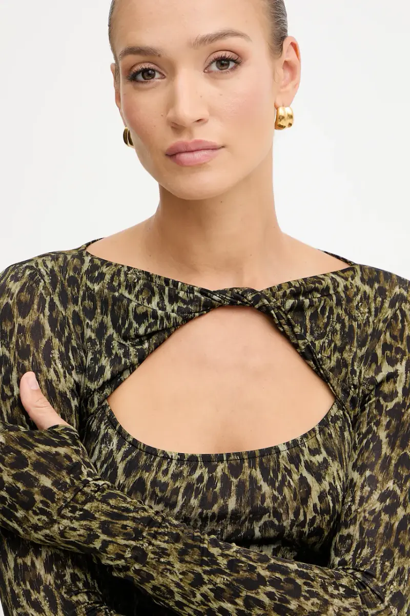 camicetta donna colore marrone 79PAH618 JS496 miniatura 4