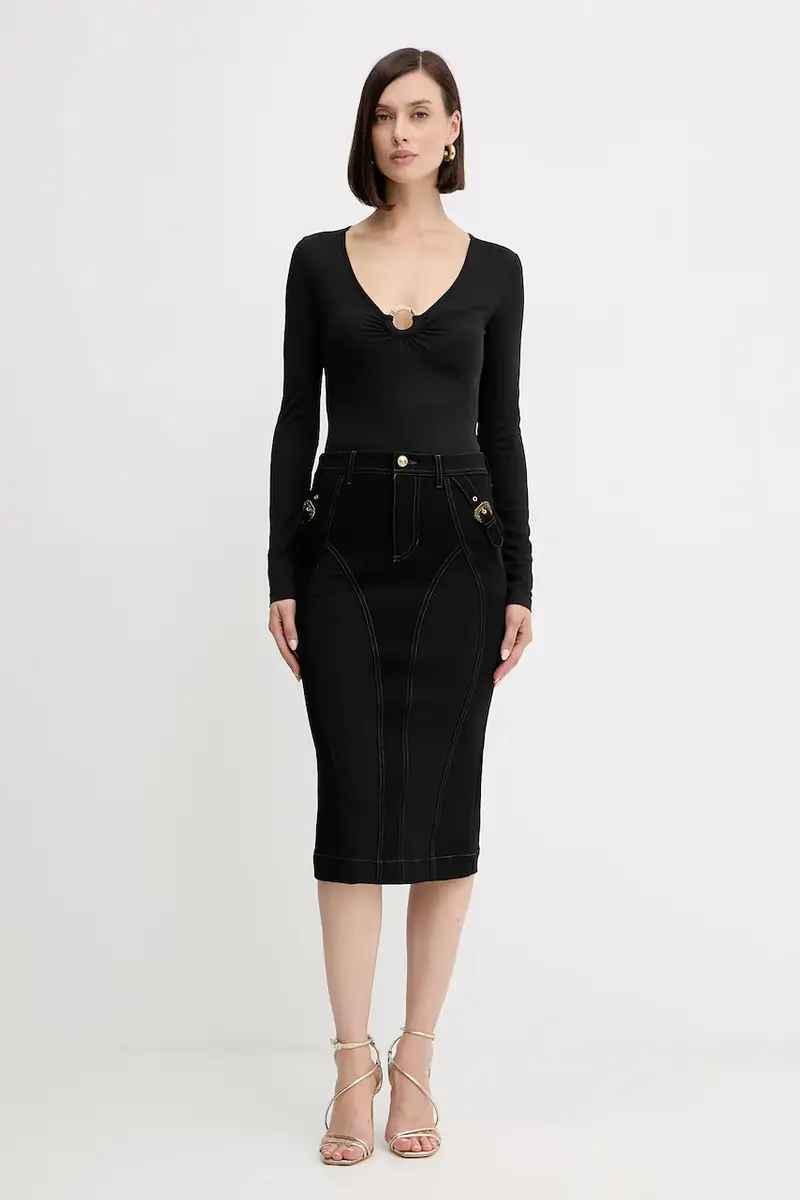 camicia a maniche lunghe donna colore nero 79PAH638 J0253 miniatura 2