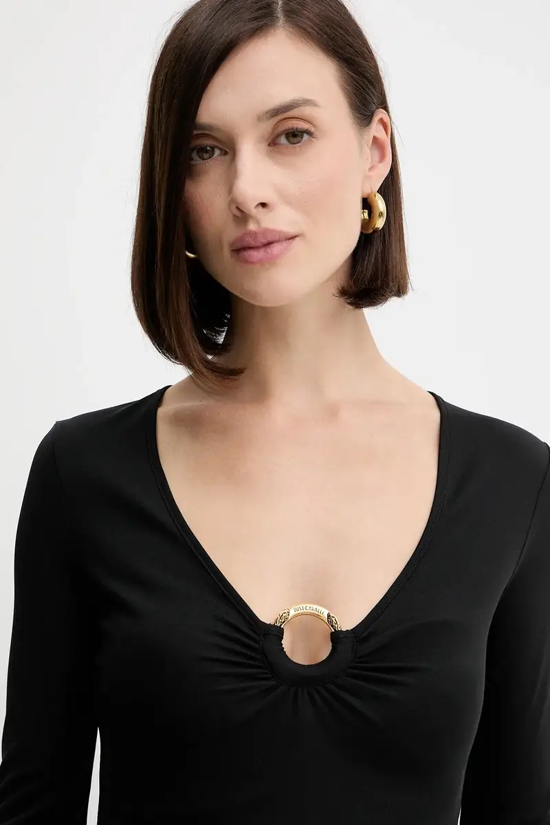 camicia a maniche lunghe donna colore nero 79PAH638 J0253 miniatura 4