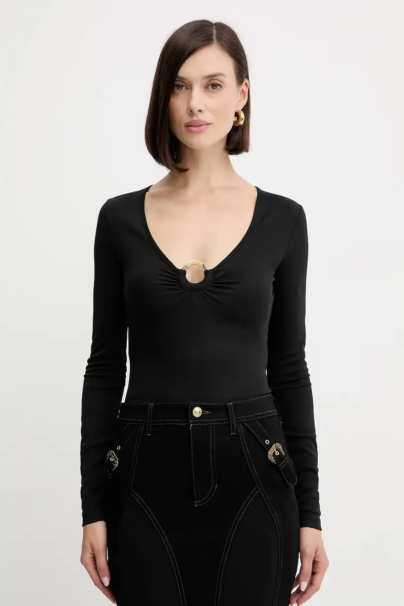 camicia a maniche lunghe donna colore nero 79PAH638 J0253