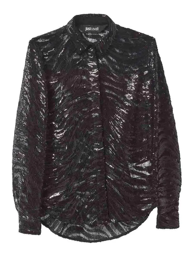 Camicia di tigre in pizzo Nero