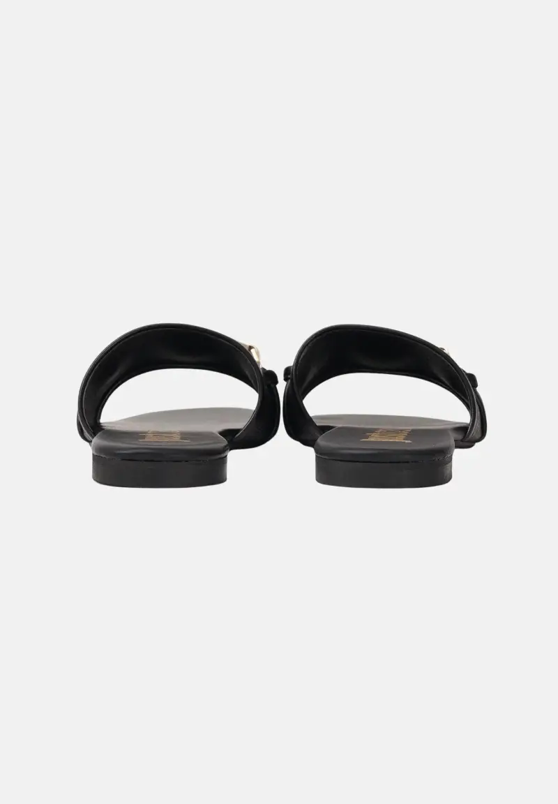 Ciabatte nere da donna con fibbia miniatura 2