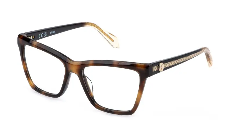 Just Cavalli Montature da vista Donna in acetato havana squadrate