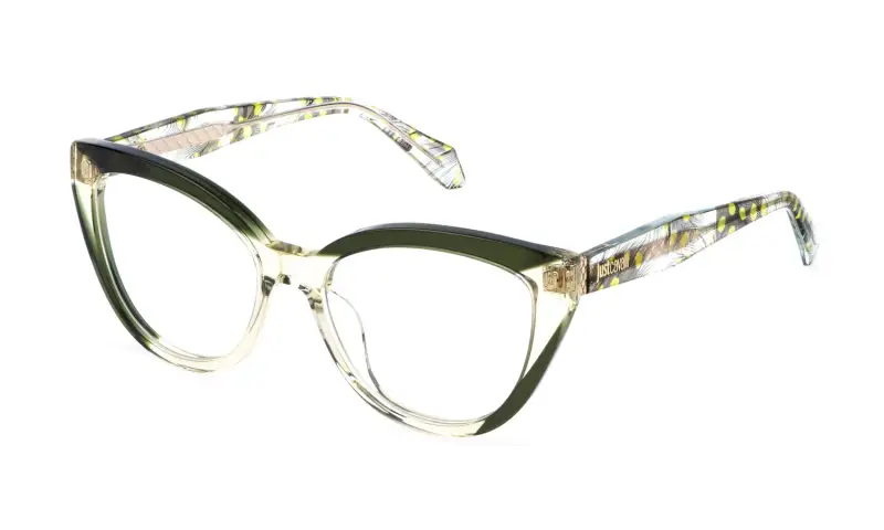 Just Cavalli Montature da vista Donna in acetato verde a farfalla