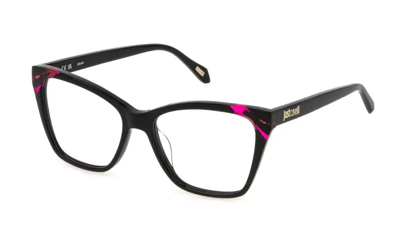 Donna VJC077 09P2 Montature da vista Acetato Nero Squadrata