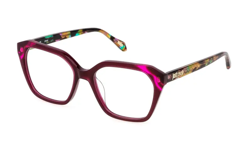 Just Cavalli Donna VJC078  06PJ Montature da vista Acetato Viola  Geometrica