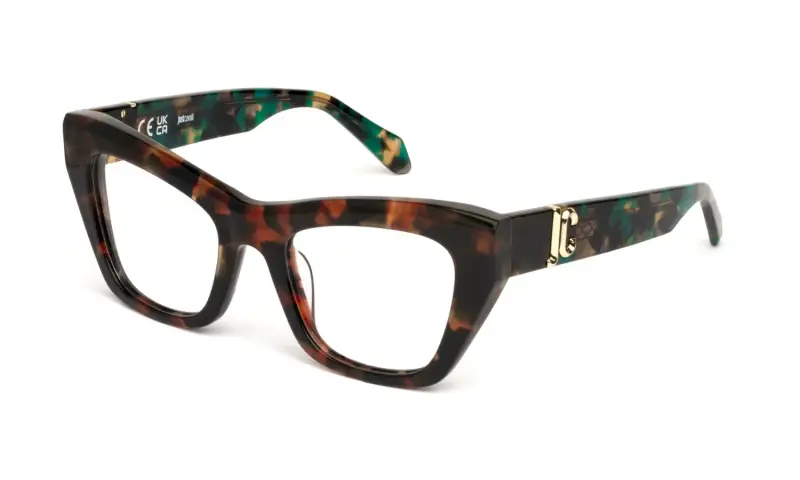 Donna VJC116 09SZ Montature da vista Acetato Havana Farfalla