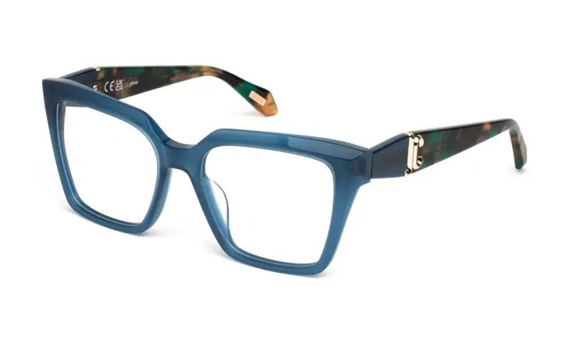 Donna VJC117 0D99 Montature da vista Acetato Blu Squadrata