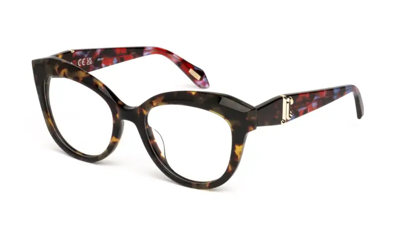 Donna VJC118 9XKJ Montature da vista Acetato Havana Farfalla