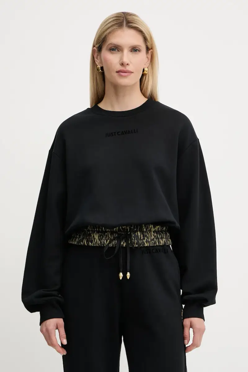 felpa in cotone donna colore nero 79PAIE20 CF100