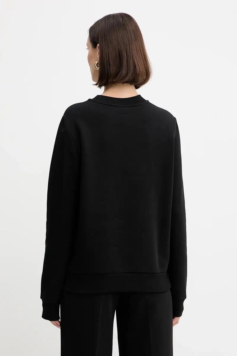 felpa in cotone donna colore nero 79PAIE24 CF102 miniatura 3