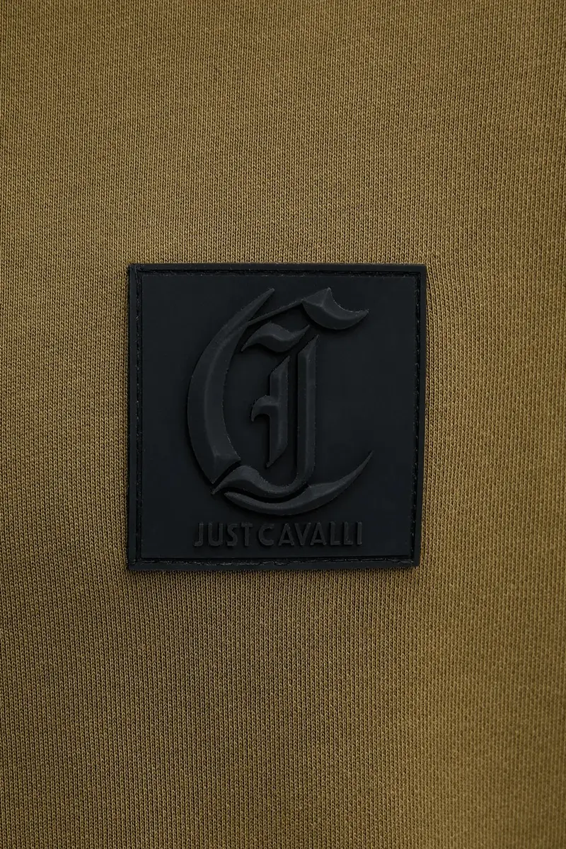 felpa in cotone uomo colore verde con applicazione 79OAIT05 CF500 miniatura 5