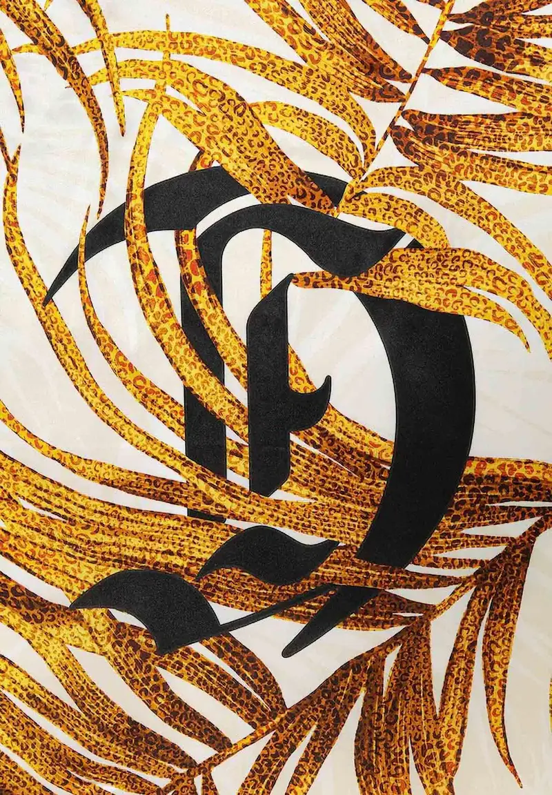 Foulard bianco da donna realizzato con una vivace stampa tropicale miniatura 2