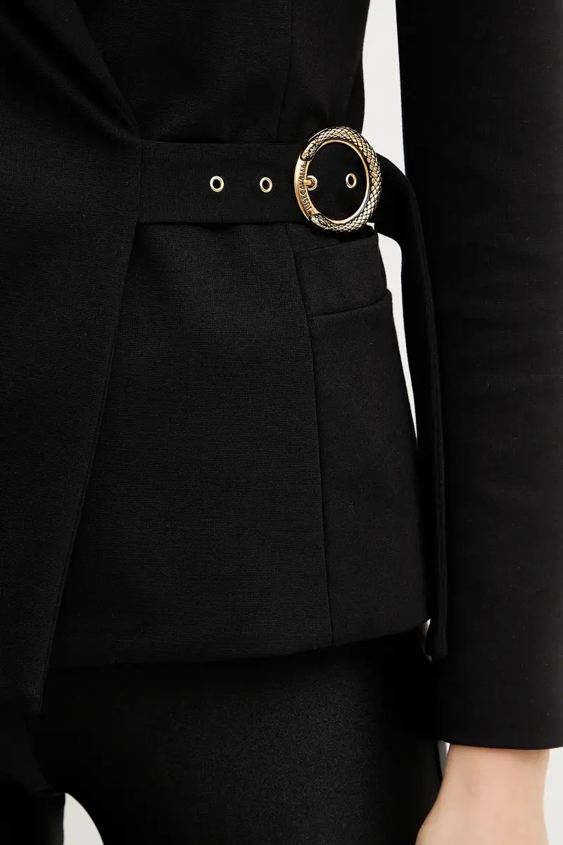 giacca con viscosa colore nero 79PAQ705 J0092 miniatura 5