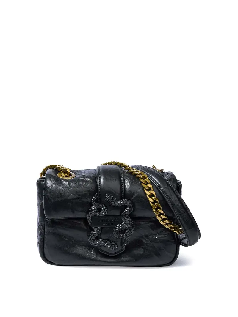 Iconic Snakes Borsa Puffy Piccola Nero