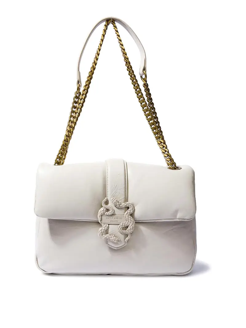 Iconic Snakes Borsa Puffy Stropicciato Bianco